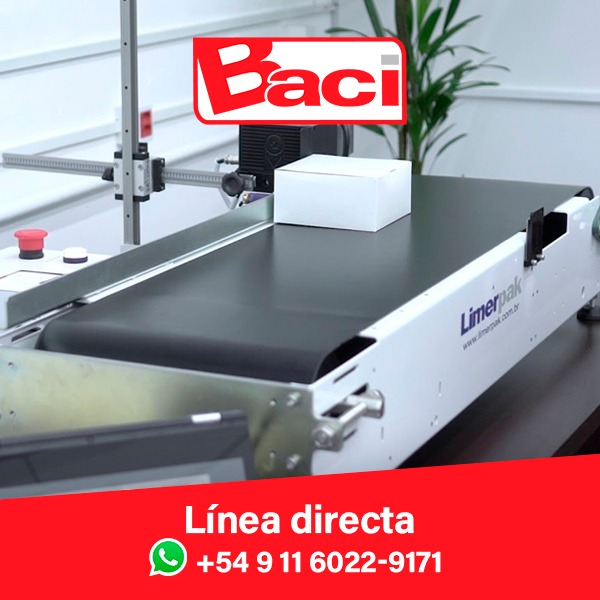 Cabezal de impresión Ink Jet con cinta transportadora.