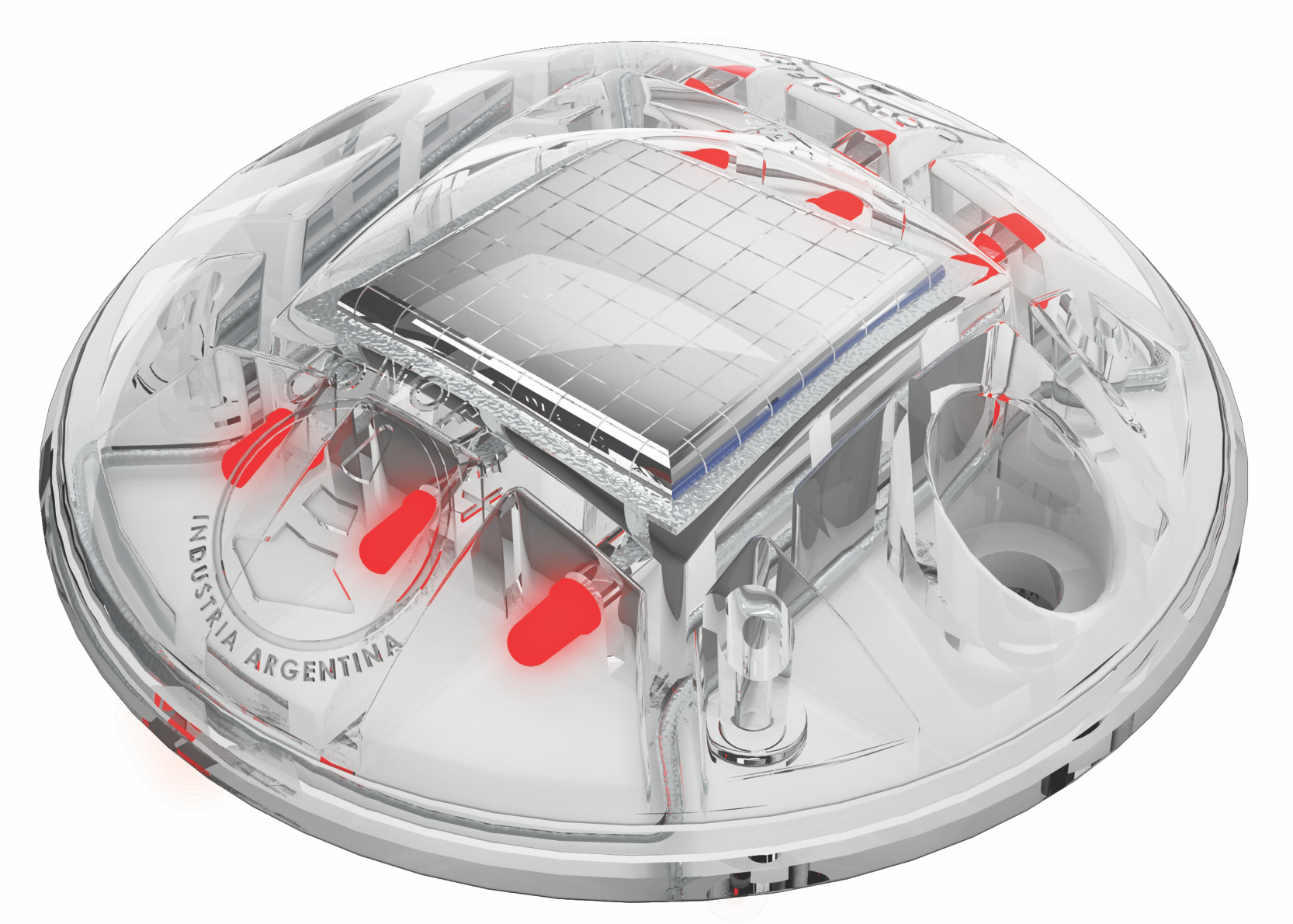 Tacha lumínica de carga solar