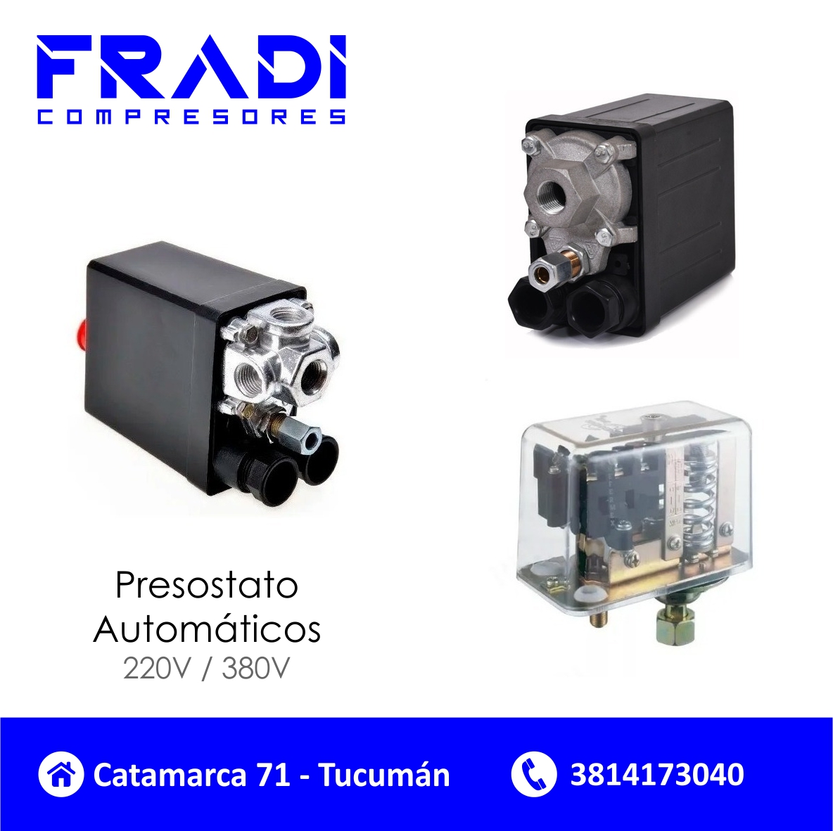 PRESOSTATOS AUTOMATICOS PARA COMPRESOR DE AIRE