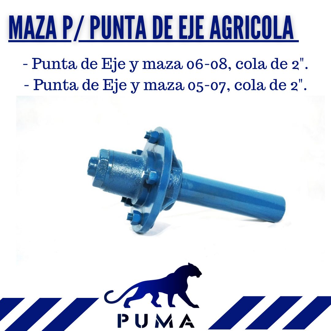 Maza para punta de eje agrícola