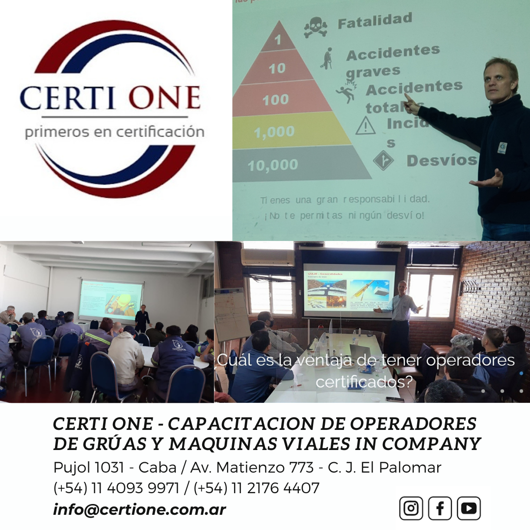 Capacitación de operadores de grúas y máquinas viales