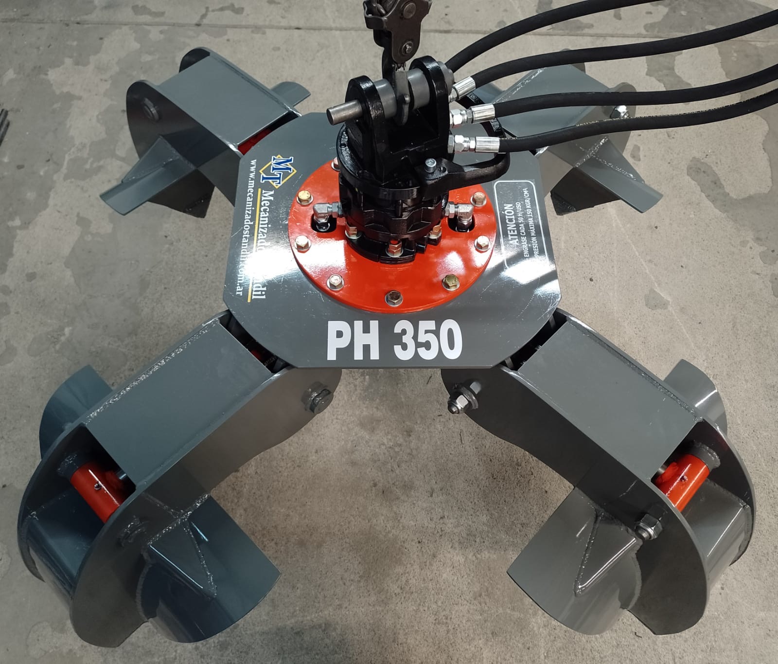 Pulpo hidráulico PH350 con rotor